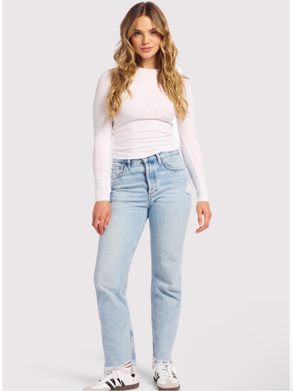 High-rise Straight Leg Curvy Fit Jeans